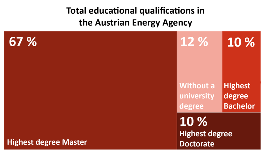 This graphic shows the highest level of education among AEA members in 2024. 67% hold a master’s degree. 12% have no tertiary degree. 10% hold a bachelor’s degree. 10% hold a doctorate.